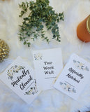 Load image into Gallery viewer, Surrogacy Milestone cards: White Floral design