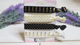 Load image into Gallery viewer, Pineapple hair ties: Black &amp; White 4 pack