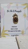 Load image into Gallery viewer, Gold Pineapple enamel pin