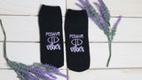 Load image into Gallery viewer, Positive vibes transfer day socks